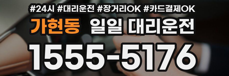가현동 일일 대리운전