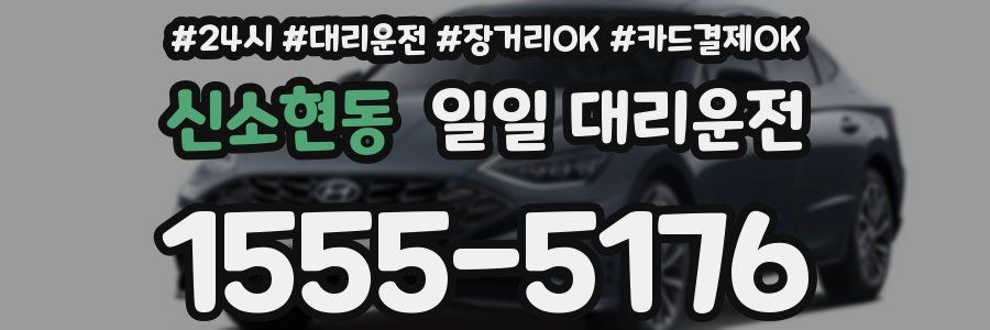 신소현동 일일 대리운전