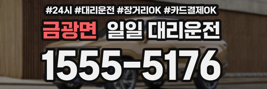 금광면 일일 대리운전