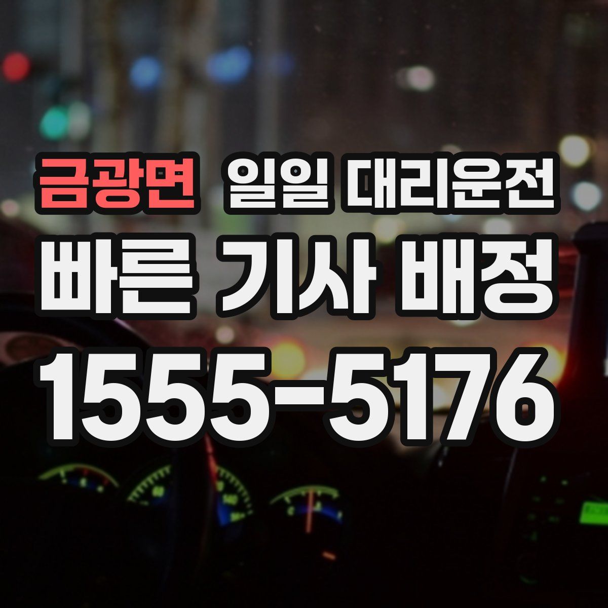 금광면 일일 대리운전