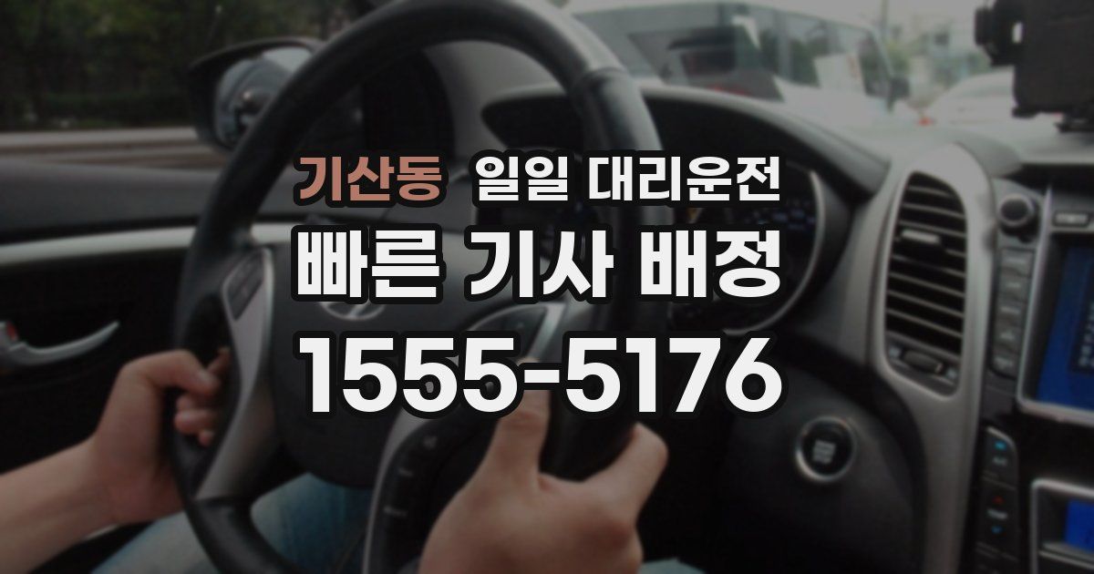 기산동 일일 대리운전