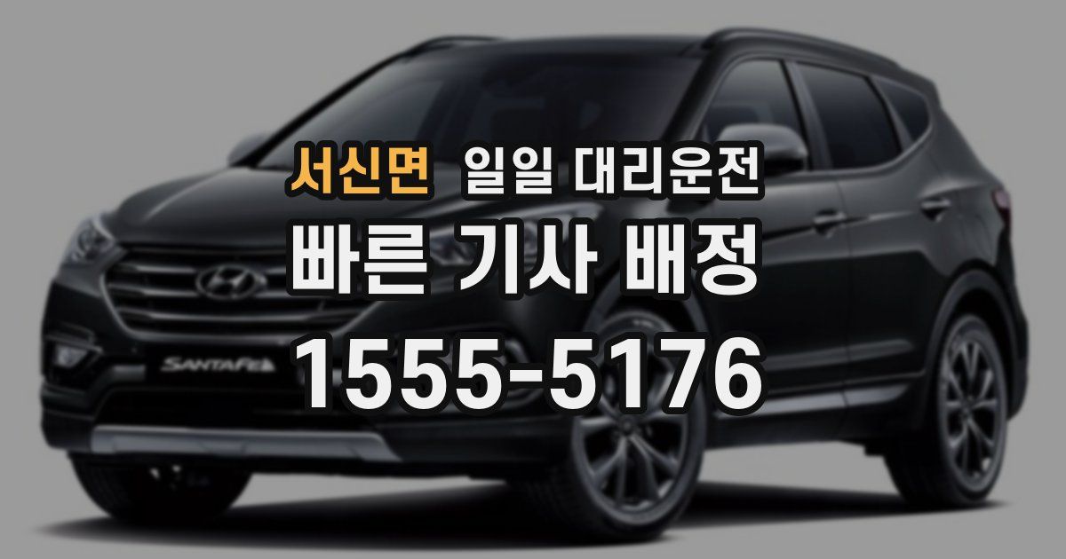 서신면 일일 대리운전
