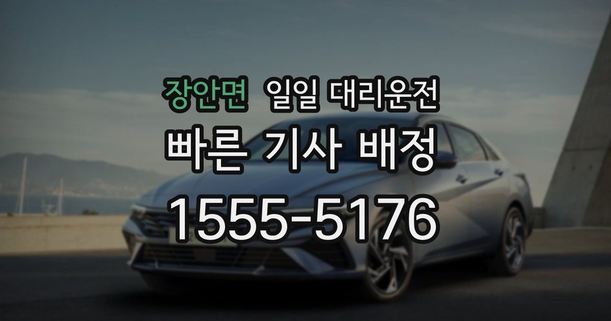 장안면 일일 대리운전