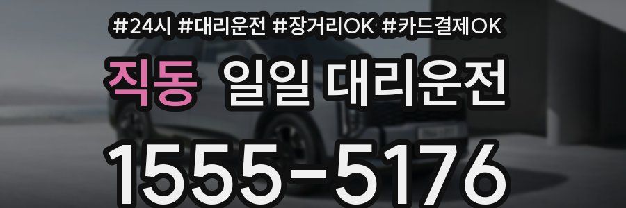직동 일일 대리운전