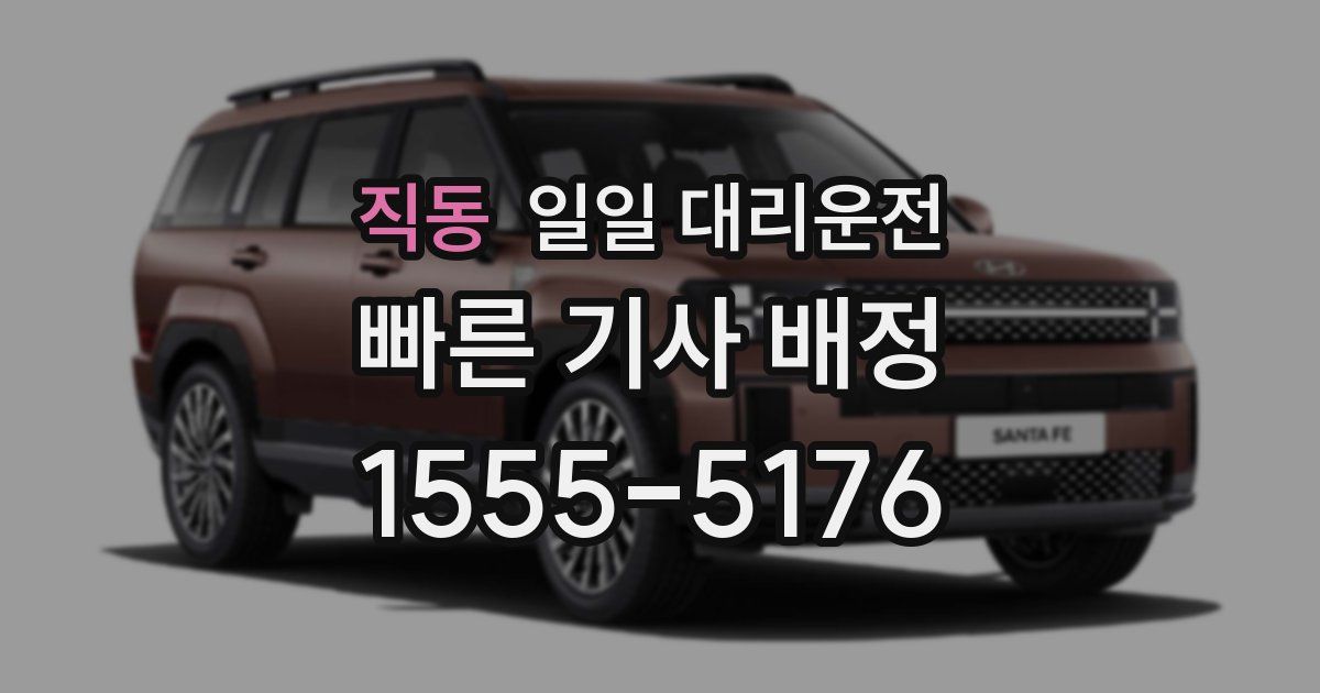 직동 일일 대리운전