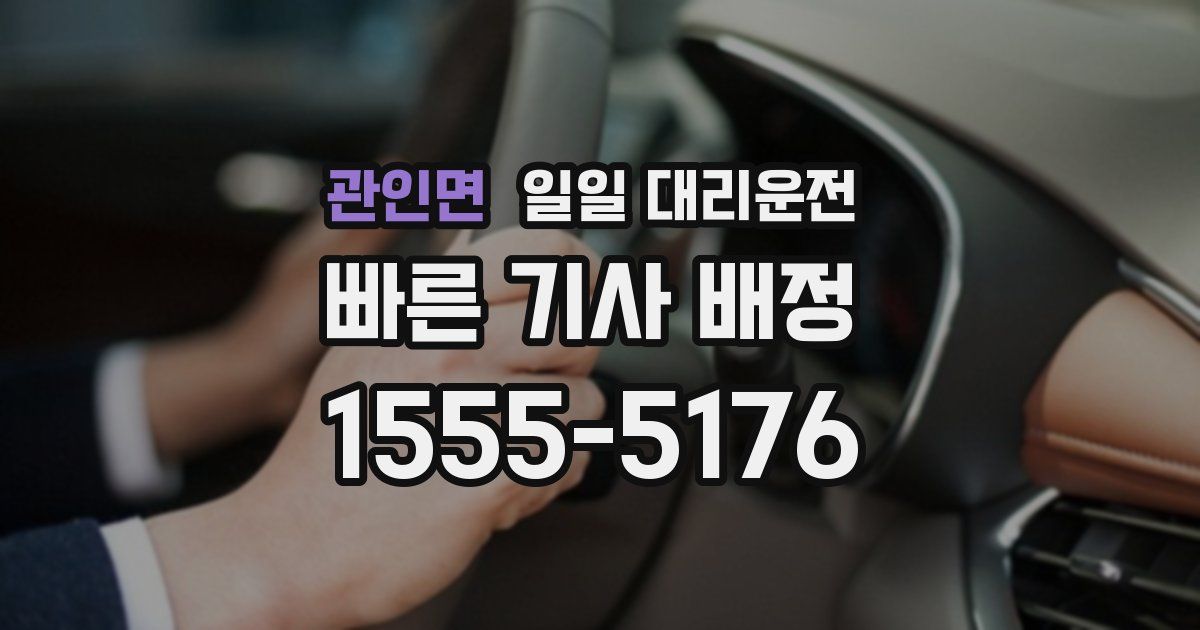 관인면 일일 대리운전