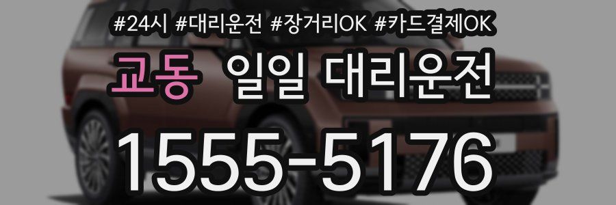 교동 일일 대리운전