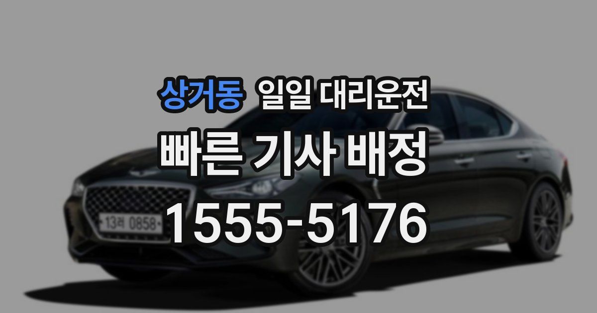 상거동 일일 대리운전