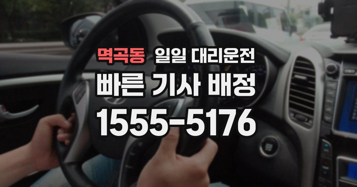 멱곡동 일일 대리운전