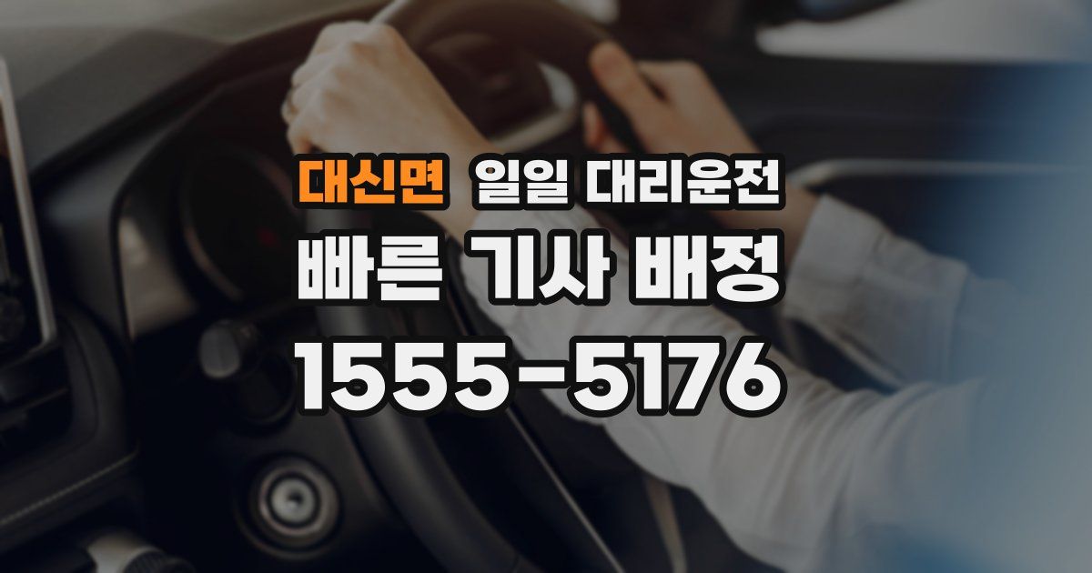 대신면 일일 대리운전