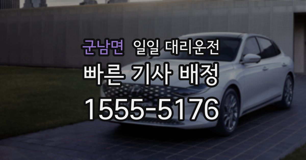군남면 일일 대리운전