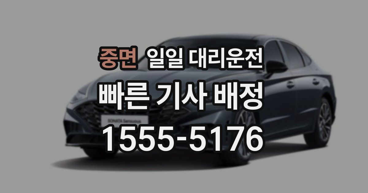 중면 일일 대리운전