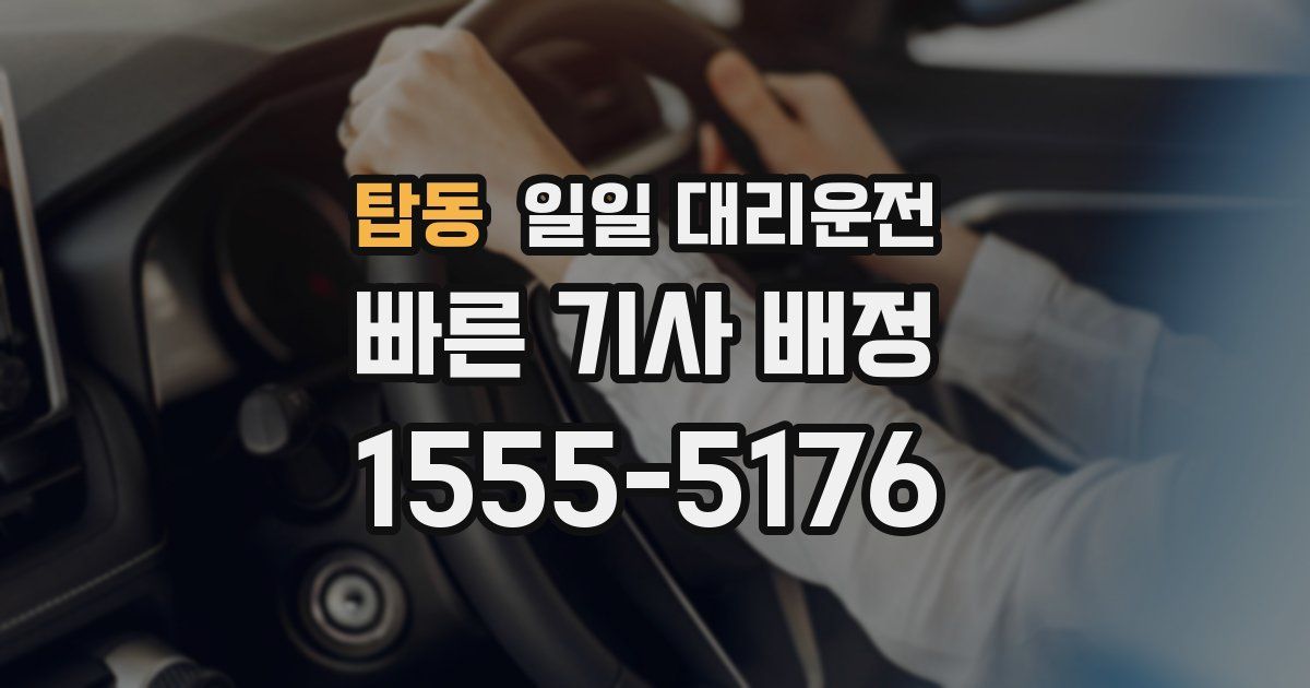 탑동 일일 대리운전