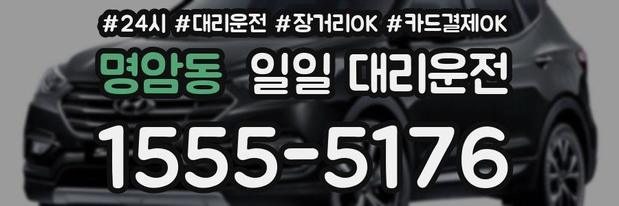 명암동 일일 대리운전
