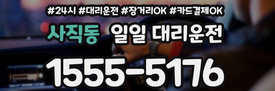 사직동 일일 대리운전
