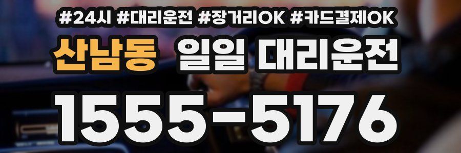 산남동 일일 대리운전