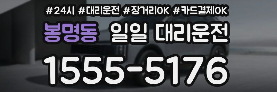 봉명동 일일 대리운전