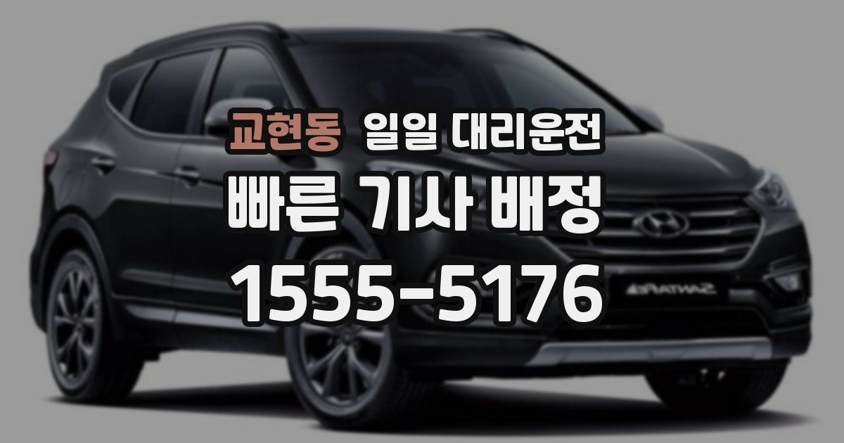 교현동 일일 대리운전