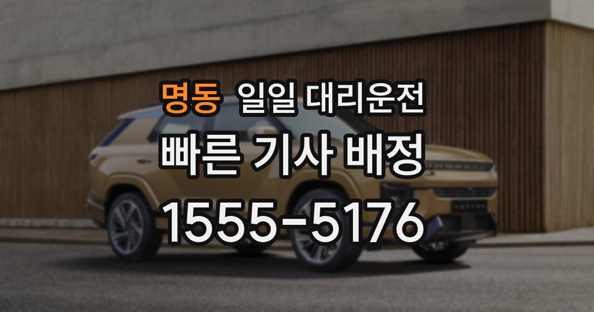 명동 일일 대리운전