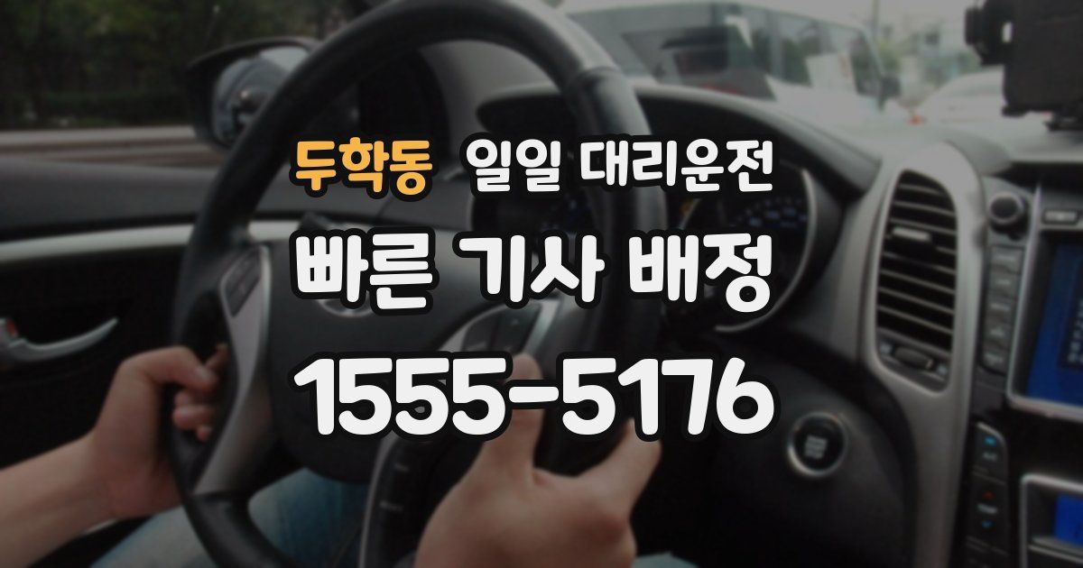 두학동 일일 대리운전