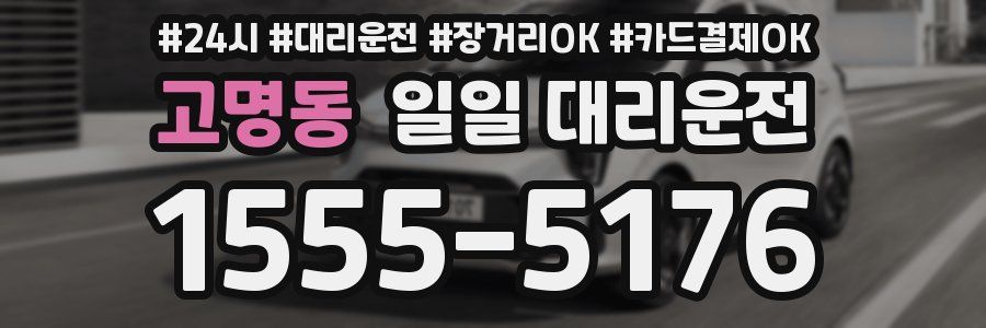 고명동 일일 대리운전