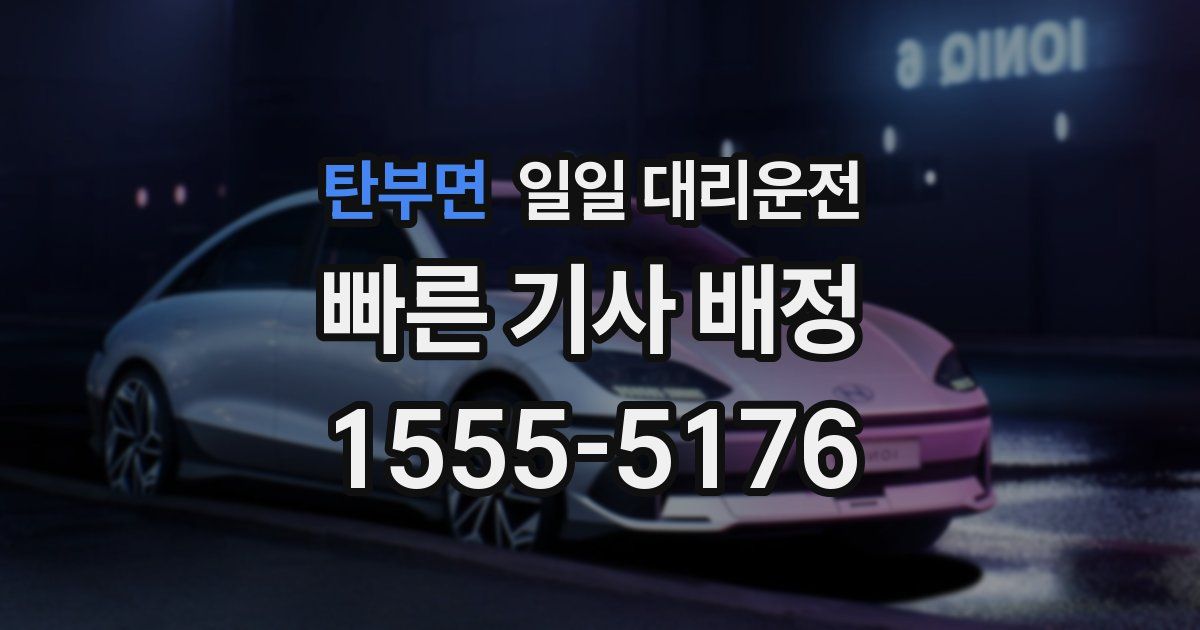 탄부면 일일 대리운전