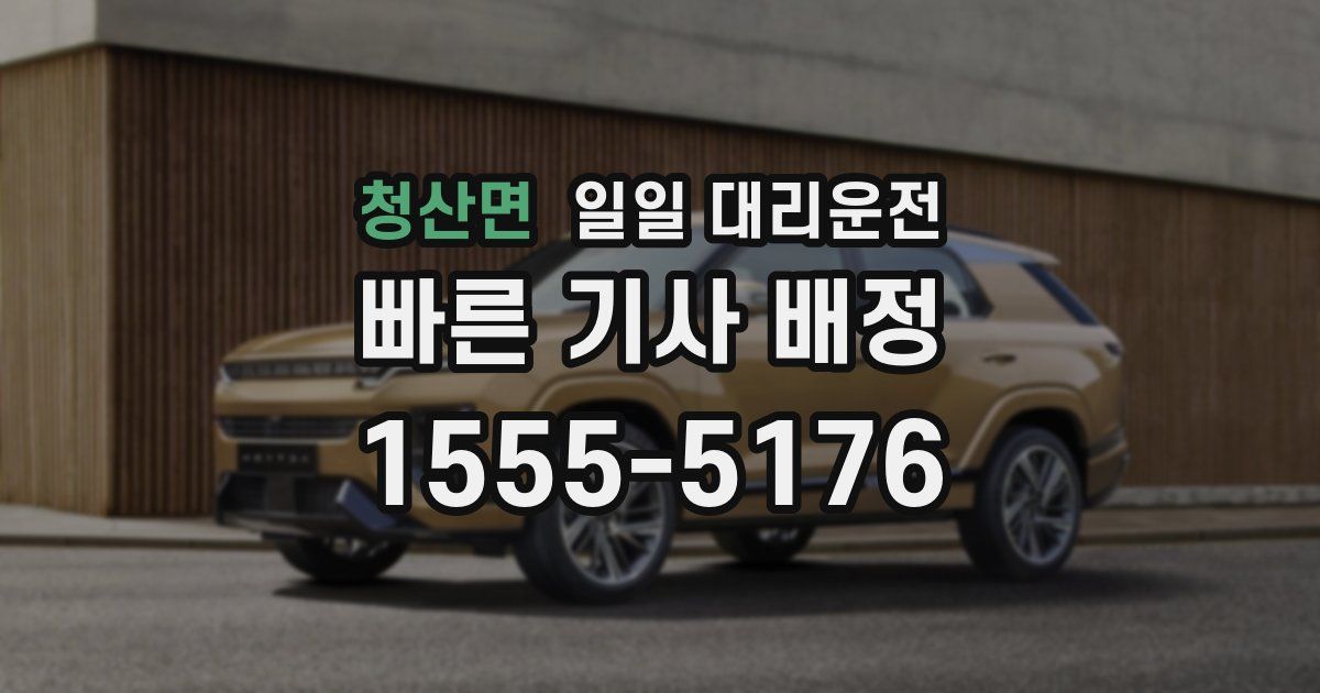 청산면 일일 대리운전