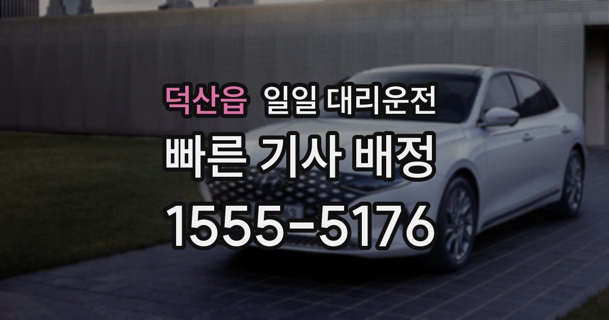 덕산읍 일일 대리운전