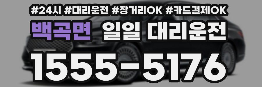 백곡면 일일 대리운전