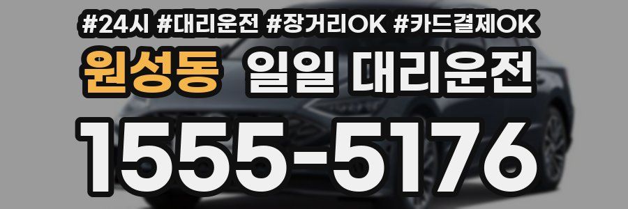 원성동 일일 대리운전