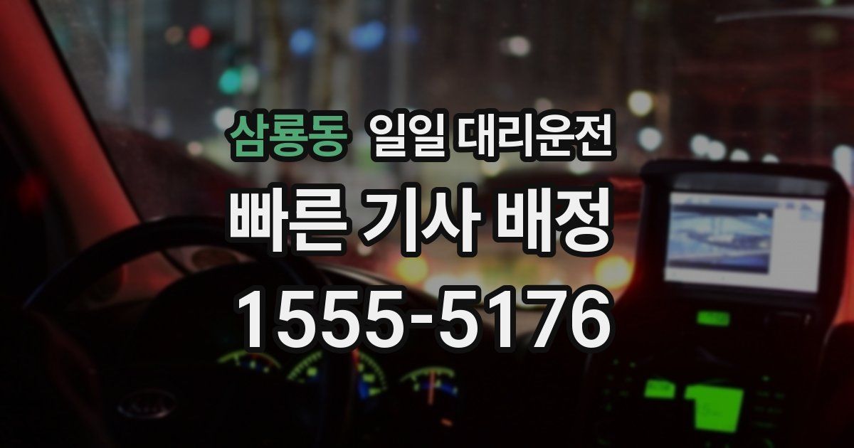 삼룡동 일일 대리운전