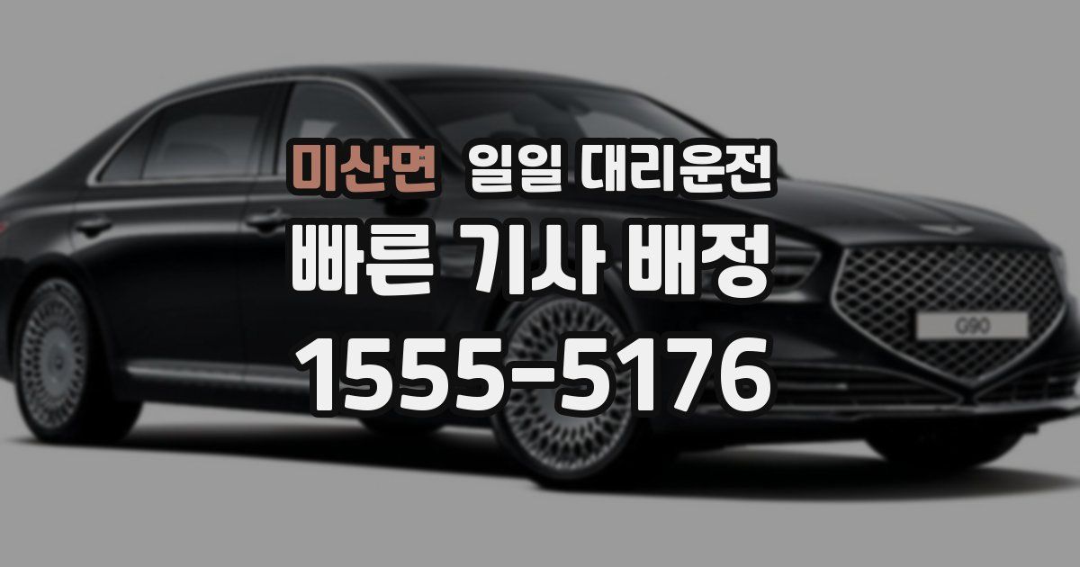 미산면 일일 대리운전
