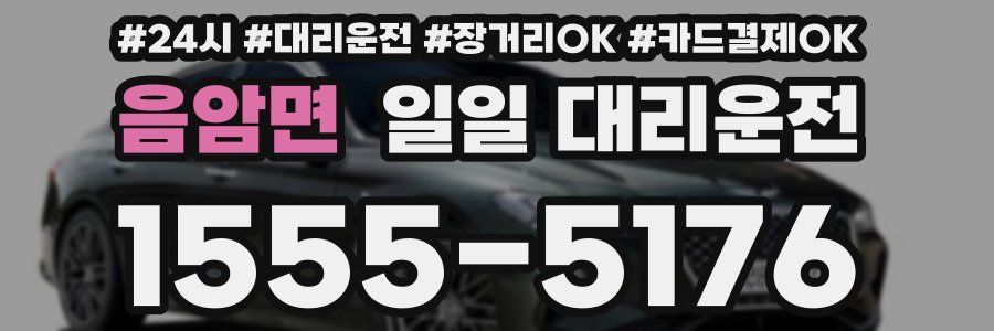 음암면 일일 대리운전