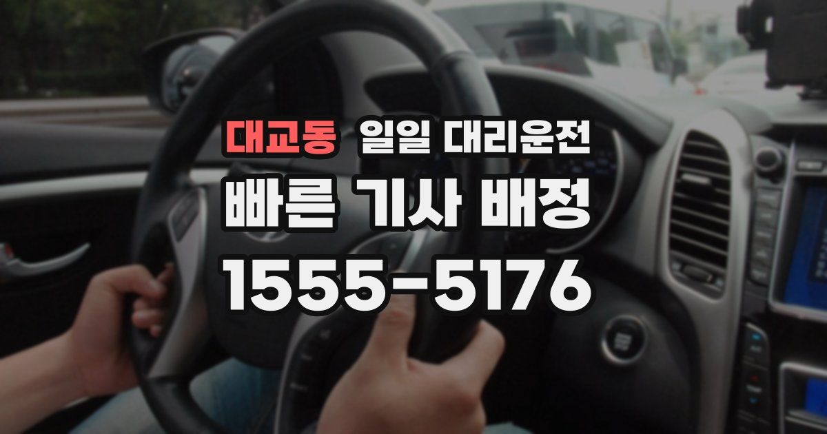 대교동 일일 대리운전