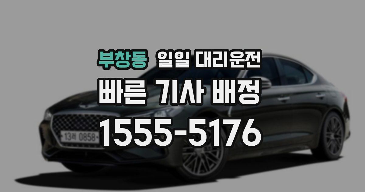 부창동 일일 대리운전