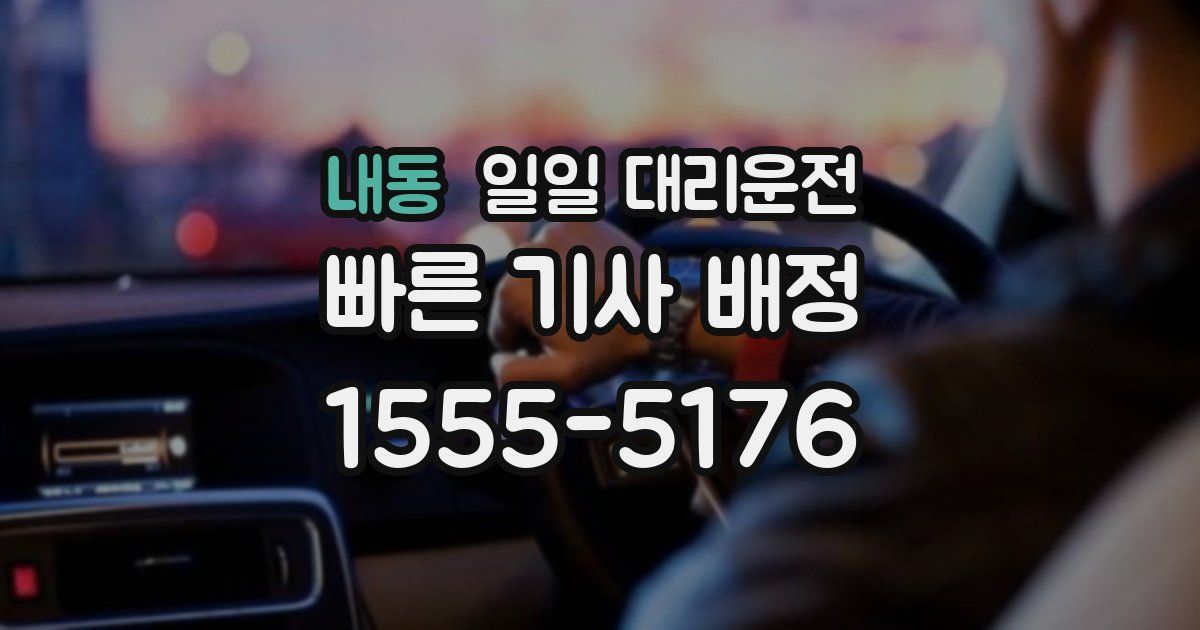 내동 일일 대리운전