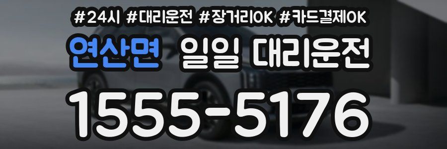 연산면 일일 대리운전