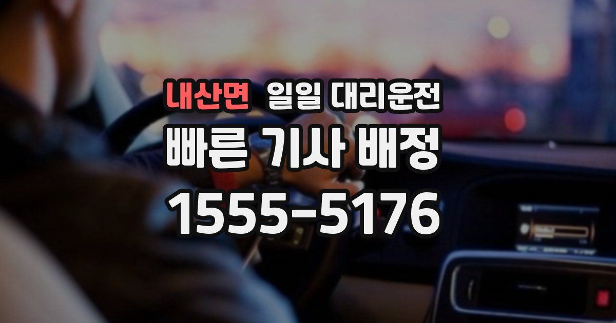 내산면 일일 대리운전