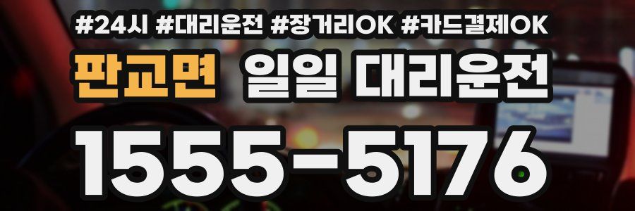 판교면 일일 대리운전