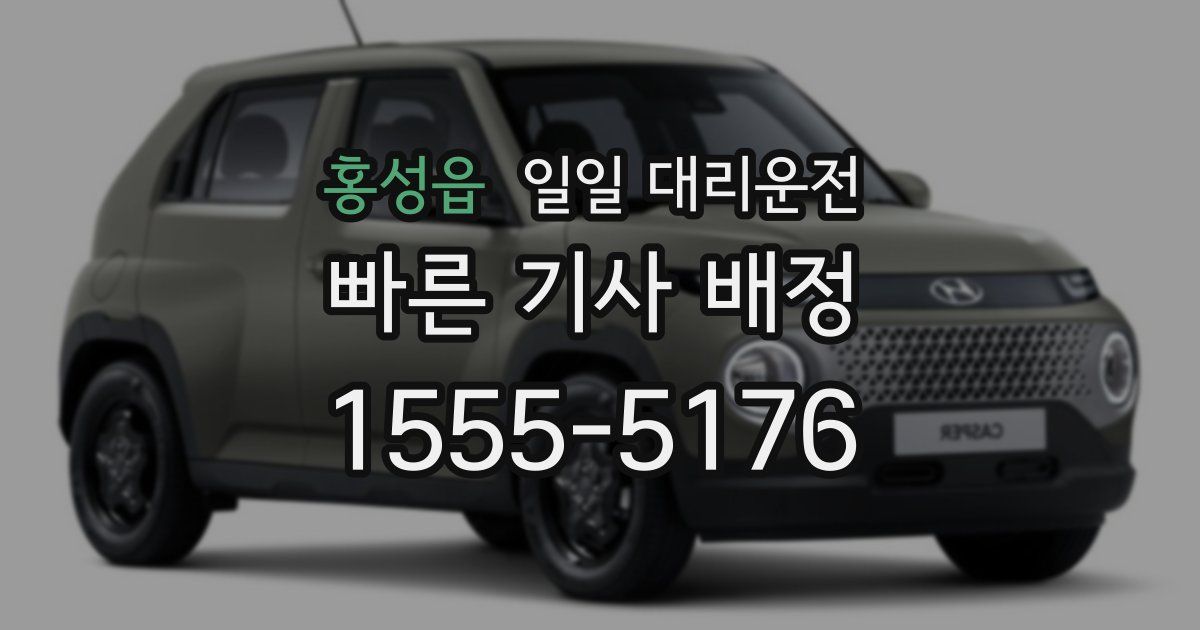 홍성읍 일일 대리운전