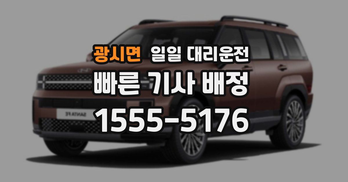광시면 일일 대리운전