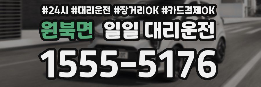 원북면 일일 대리운전