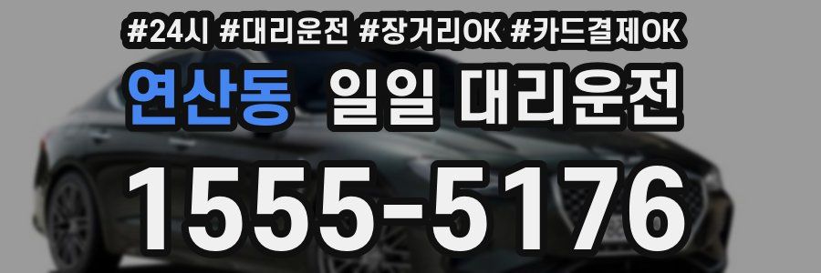 연산동 일일 대리운전
