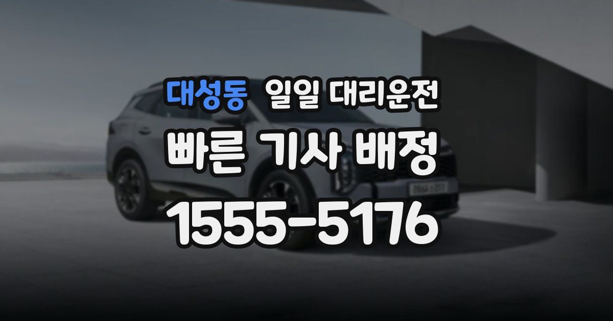 대성동 일일 대리운전