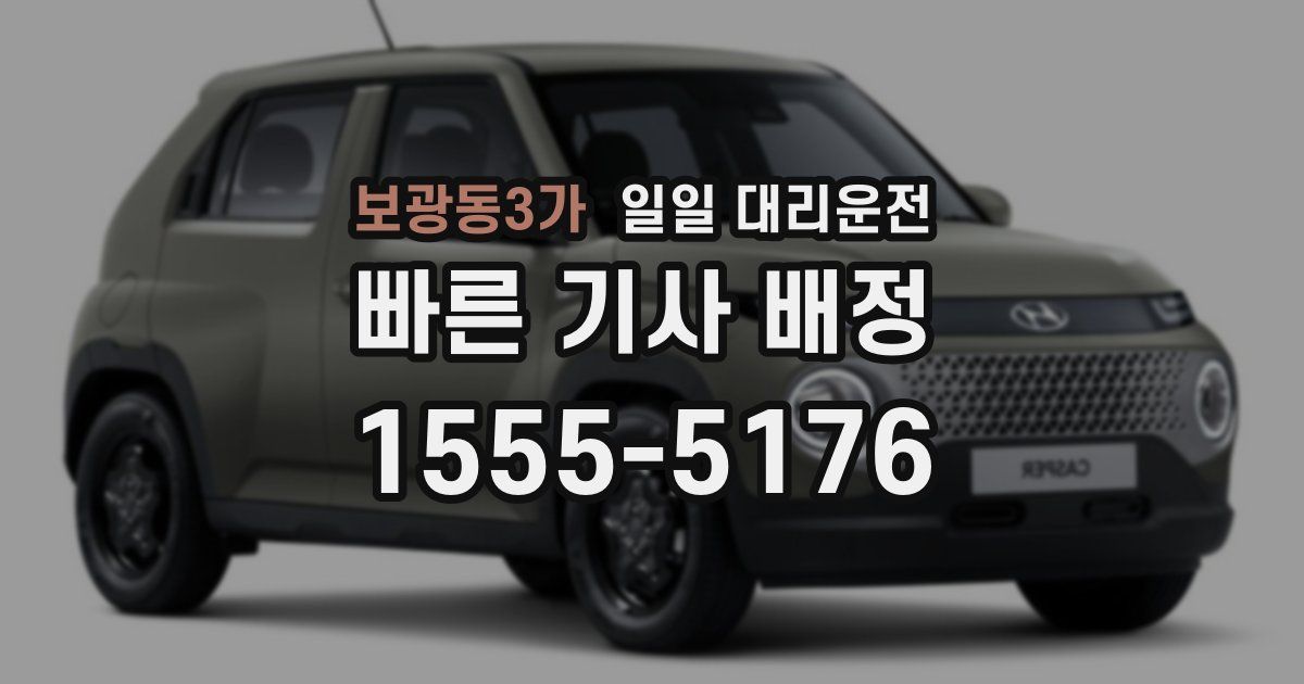 보광동3가 일일 대리운전