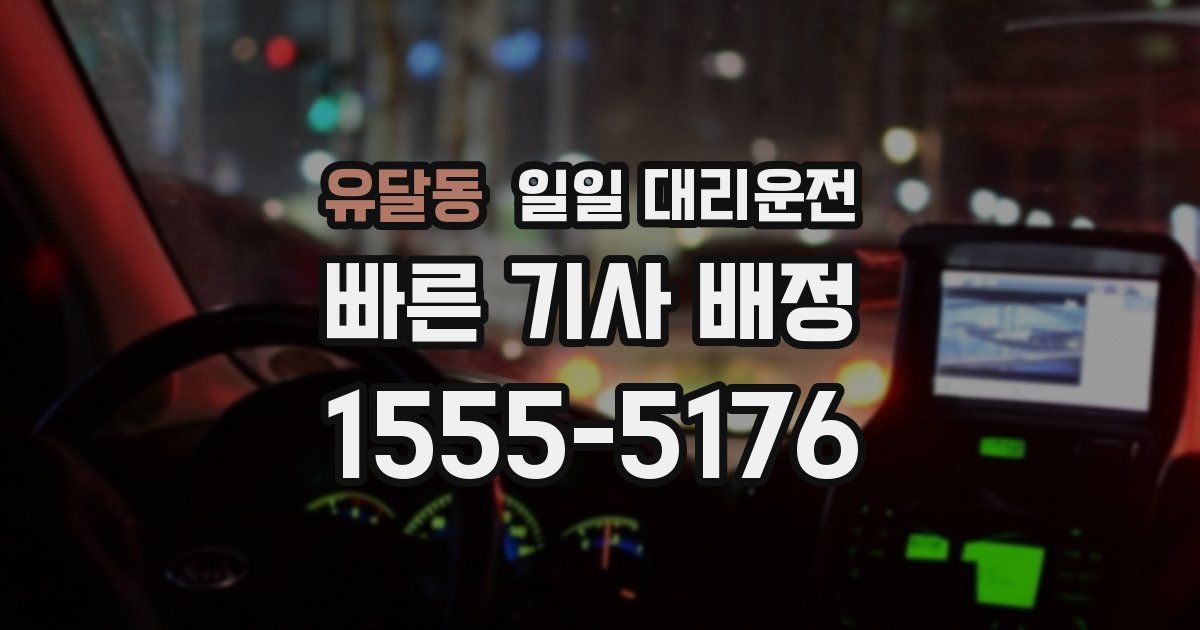 유달동 일일 대리운전