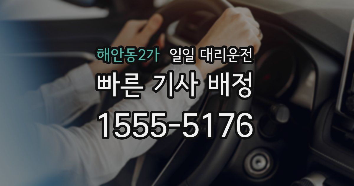 해안동2가 일일 대리운전