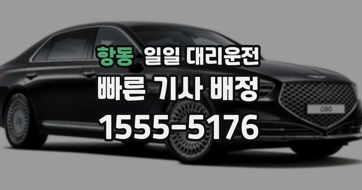 항동 일일 대리운전