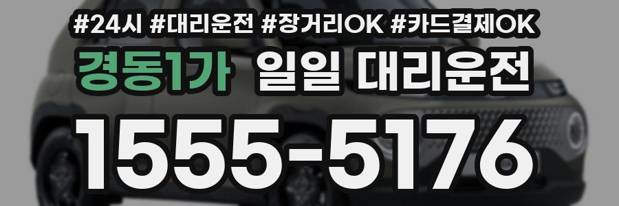 경동1가 일일 대리운전