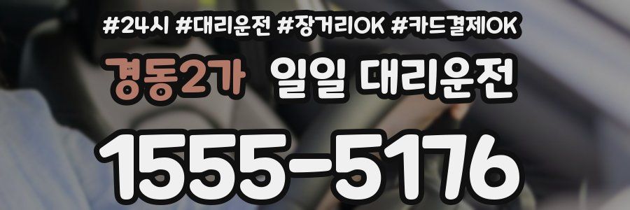 경동2가 일일 대리운전